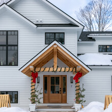 Custom Built Luxury Home in Manchester, VT Exterior entryway